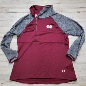 Under Armour Women's Mississippi State 1/4 Zip Pullover ColdGear  Size XL